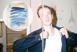 Martin Bünger in seiner ersten Ausstellung im Hof Bissee