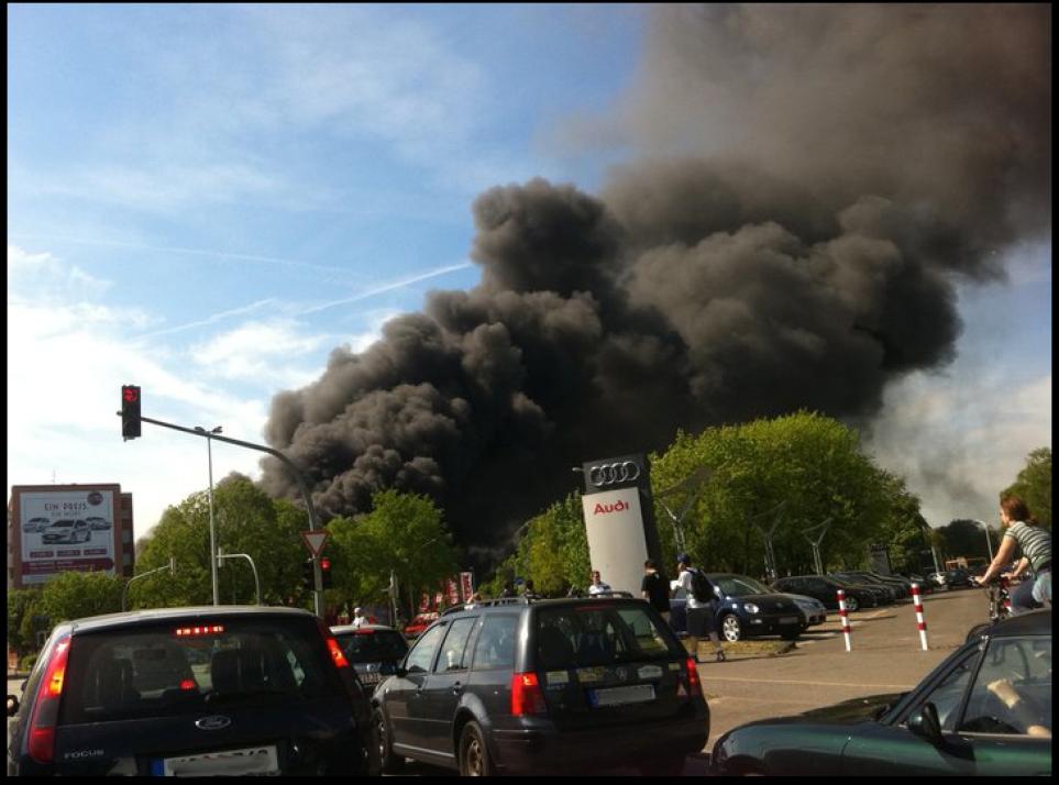 Großbrand in der Eichhofstraße
