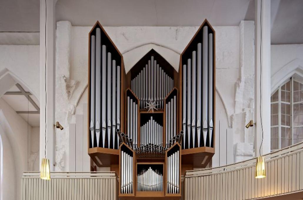 Die Kleuker Orgel von 1965 in St. Nikolai zu Kiel.