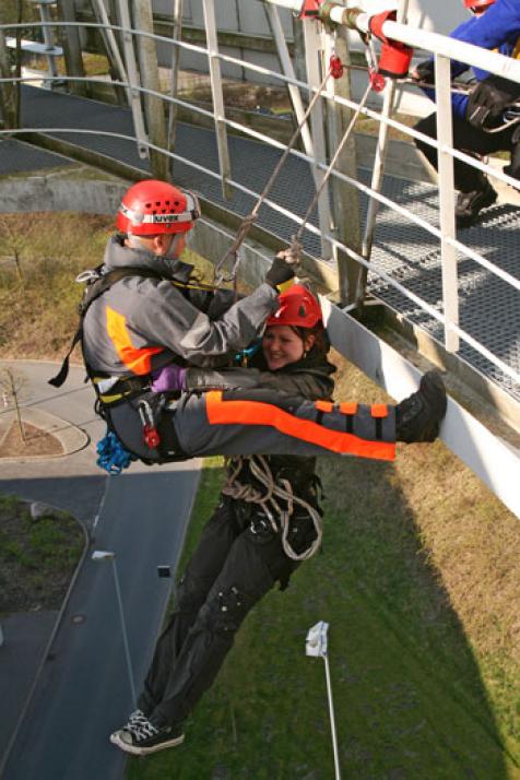 Rettung aus luftiger Höhe