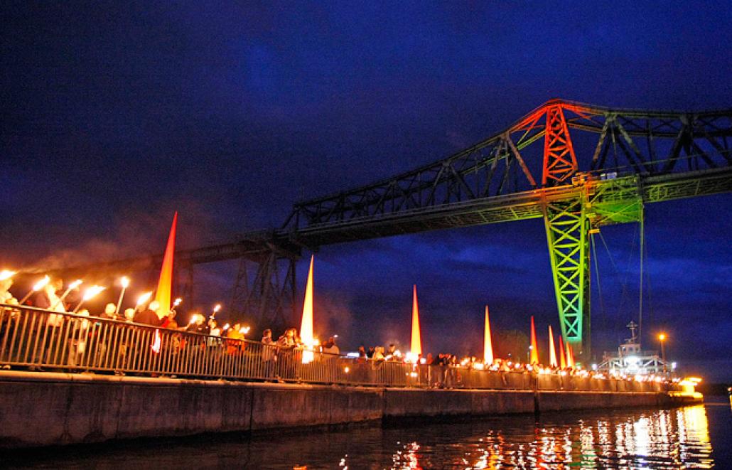 Lichterfest am Nord-Ostsee-Kanal
