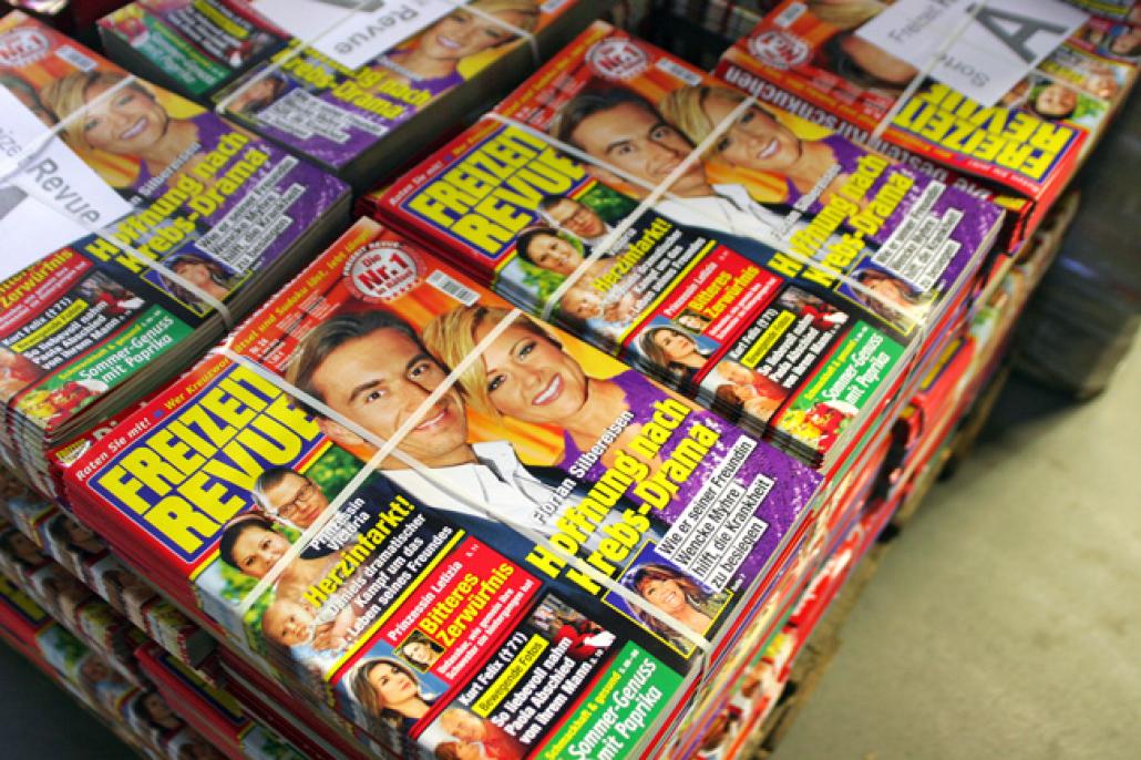 Wie kommt ein Magazin in den Kiosk?