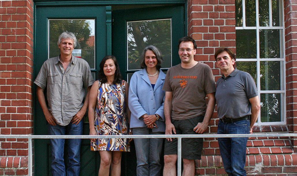 Die Arbeitsgruppe Ausstellungskonzeption: Anders Christensen, Verena Voigt, Anke Müffelmann, Torsten Meyer-Bogya, Rainer Gröschel (v. li.)
