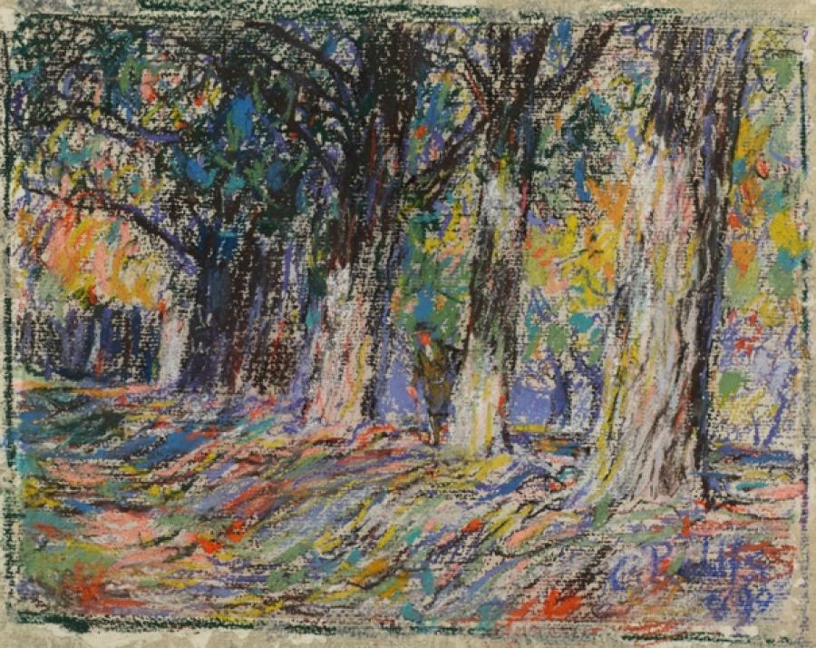 Allee im Belvedere von Weimar (Ausschnitt), 1899