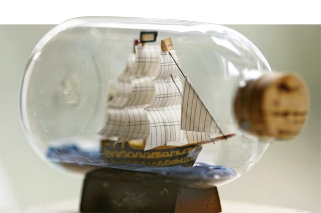 Wie kommt das Schiff in die Flasche? 
