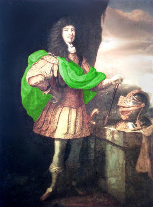 Herzog Christian Albrecht von Schleswig-Holstein-Gottorf, Gründer der Universität, trägt „grün“