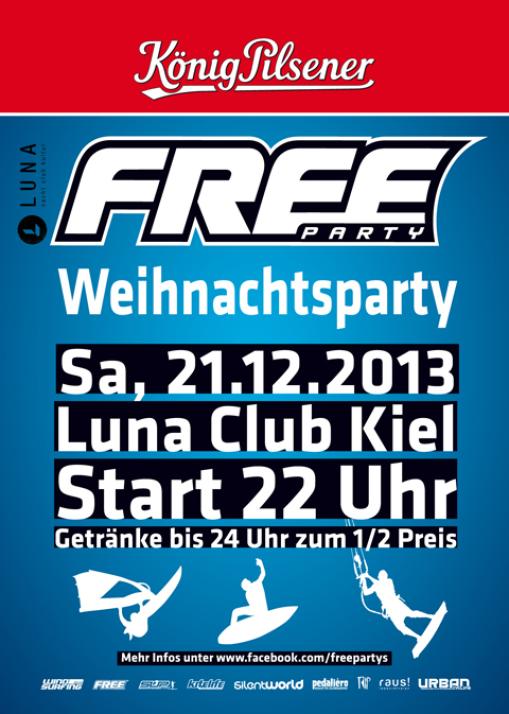 Free Weihnachtsparty am 21. Dezember im Luna Club