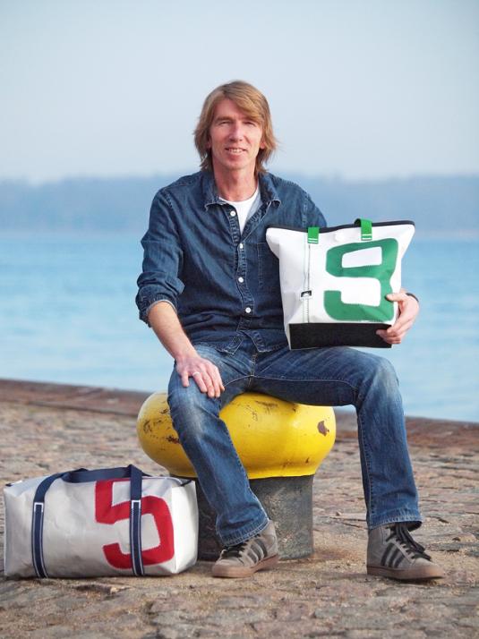 Karsten Erdmann, 48 Jahre, Designer der Kieler Bootsmann-Taschen
