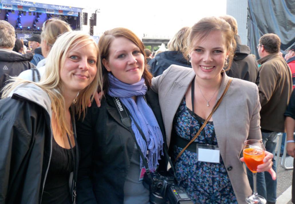 Jessica Timm, Dana Wengert und Julia Stary von falkemedia