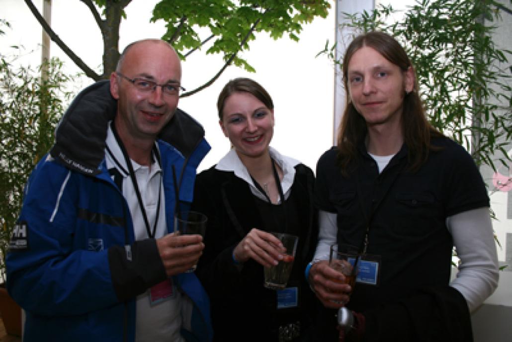 Björn Schubéus und Katharina Burk vom Atlantic Hotel mit Begleitung