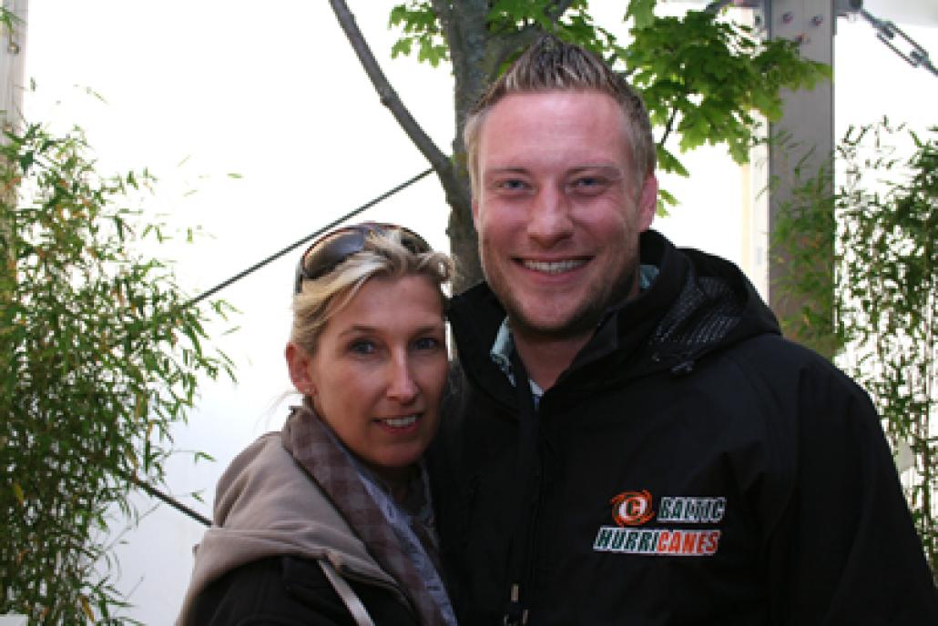 Manuela Jelitto von Mach 3 und Gunnar Peter von den Baltic Hurricanes
