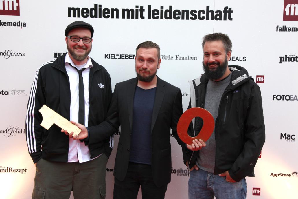 Andreas Leibe, Raphael Adamek und Sven T. Möller von falkemedia