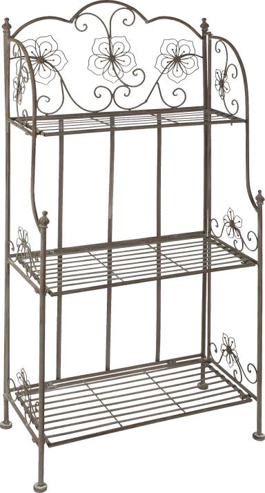 Verspielte Details: Regal, Metall, 60 x 122 x 30 cm, 59,95 Euro.