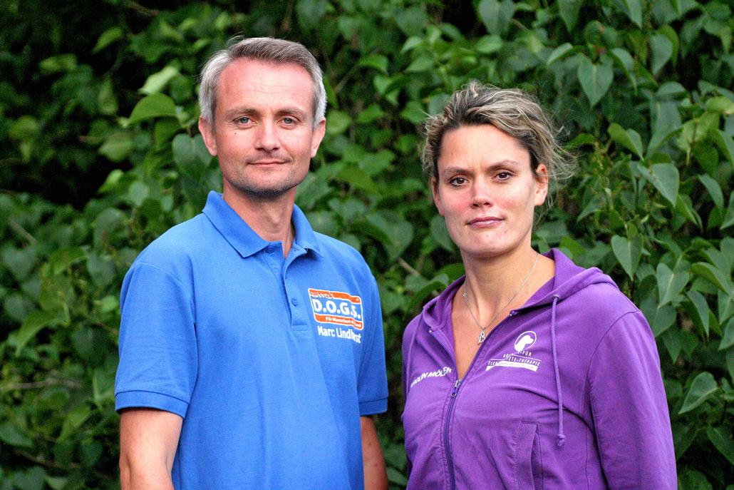 Hundetrainer Marc Lindhorst und Logopädin Carolin Möller