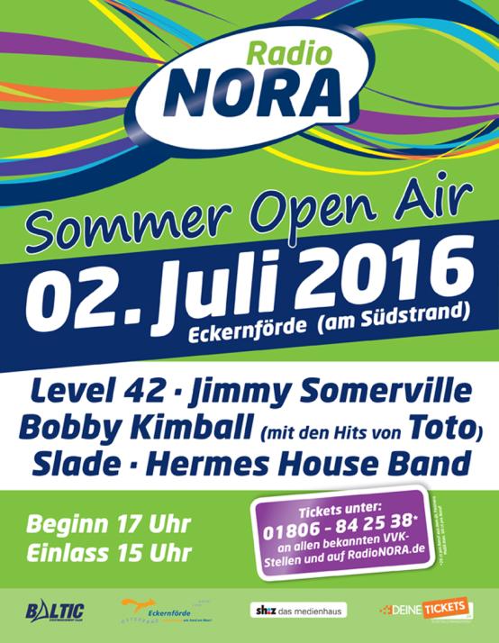 Internationale Kult-Stars rocken Radio NORA Sommer Open Air