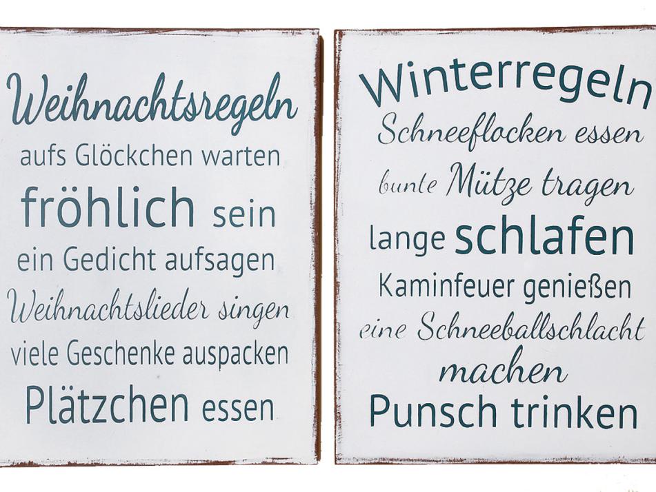 Schild Winterzeit, zwei Motive, ca. 40 x 30 cm, je 8,95 Euro