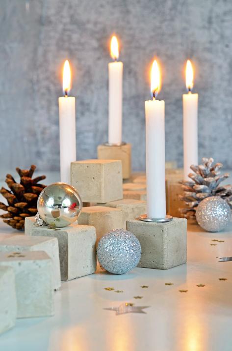 DIY-Tipp: Adventskranz in Würfelform