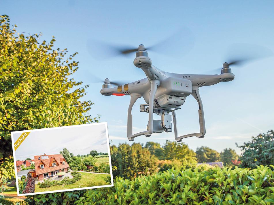 Die Drohne (Quadrocopter) ermöglicht einzigartige Aufnahmen aus der Vogelperspektive