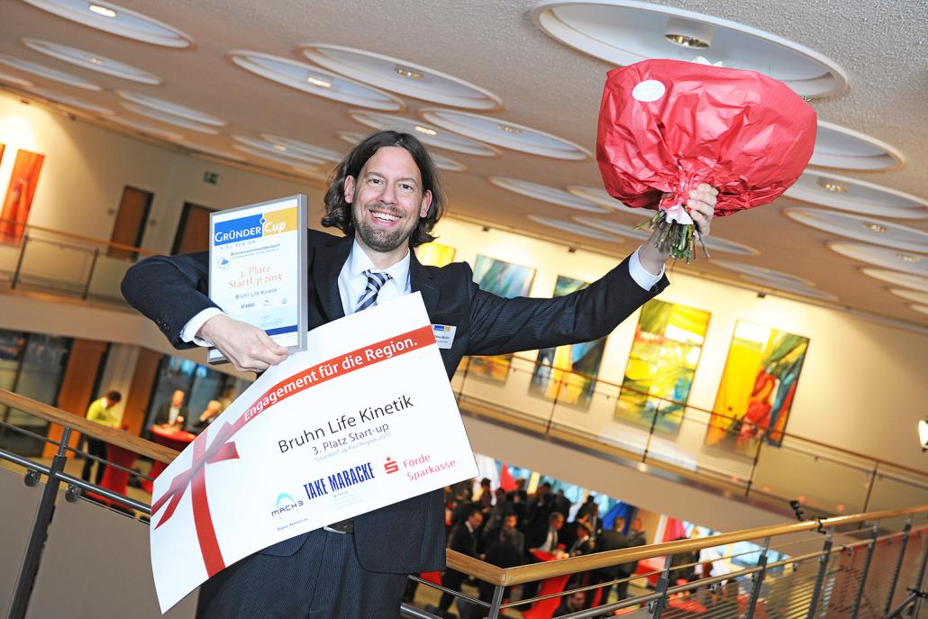 Matthias Bruhn von Bruhn Life Kinetik, 3. Platz GründerCup 2015