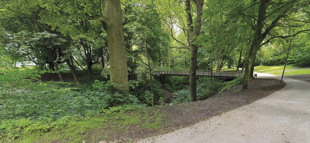 Ein Spaziergang im Brook lässt sich wunderbar mit einer Grillrunde auf dem Ida-Hinz-Platz verbinden