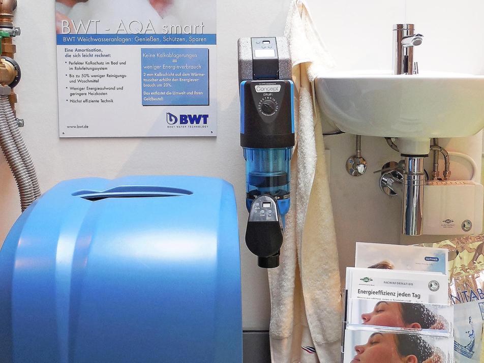 Die Weichwasseranlagen von BWT reduzieren den Kalkgehalt im Wasser