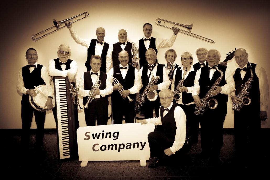 In traditioneller Bigband-Besetzung spielt die Swing Company in der Kieler Bethlehem-Kirche