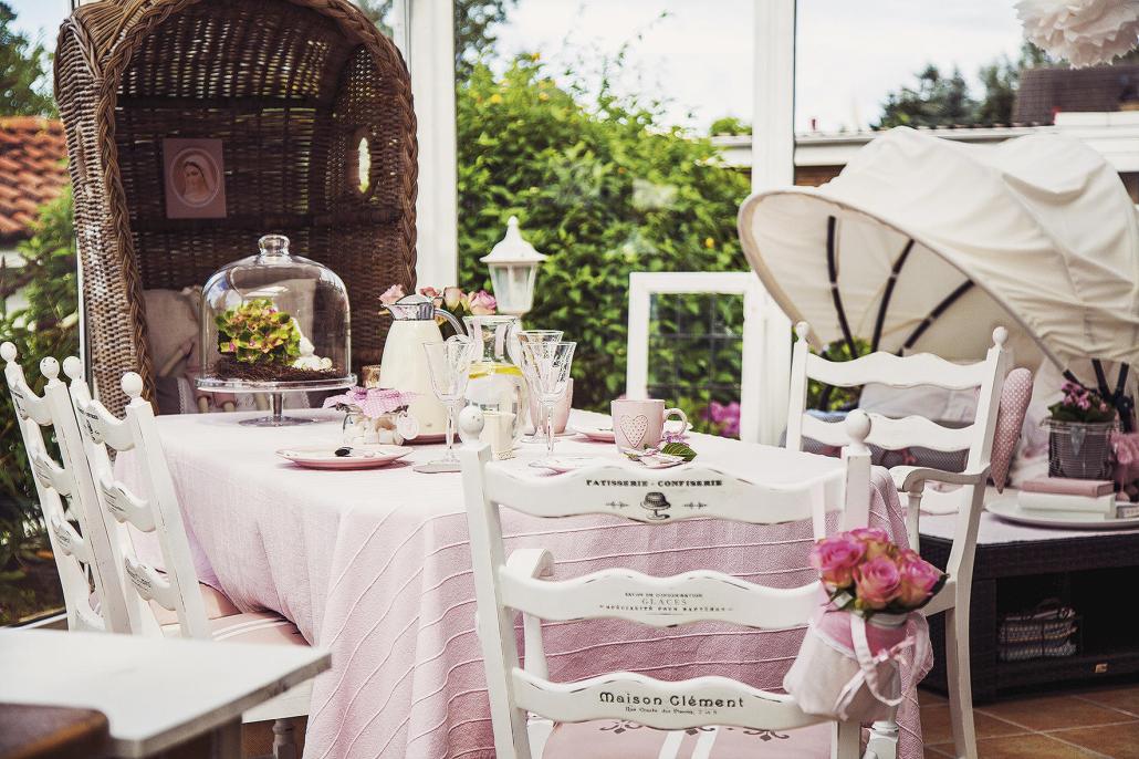 Der Wintergarten ist ein Mädchentraum in Rosa