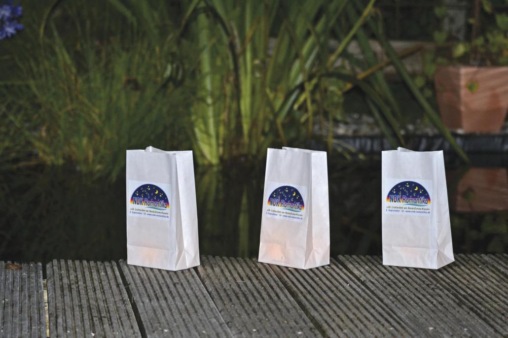 Die Candlebags sind ebenfalls eine beliebte Lichtquelle zur NOK-Romantika