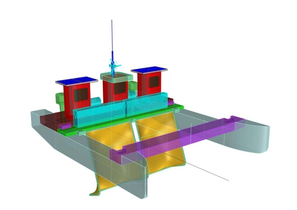 Die „Seekuh“, der erste Prototyp einesprofessionellen Müllsammelschiffes, wird am 25. September getauft