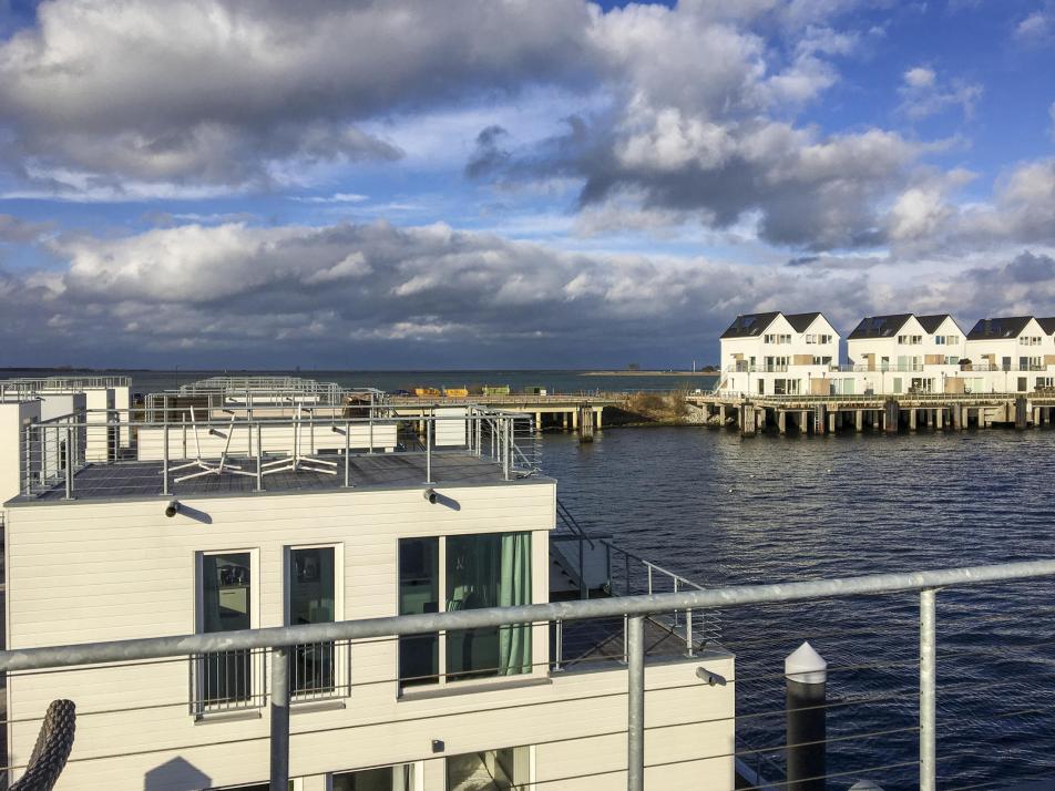 Schwimmende Ferienhäuser des OstseeResorts Olpenitz