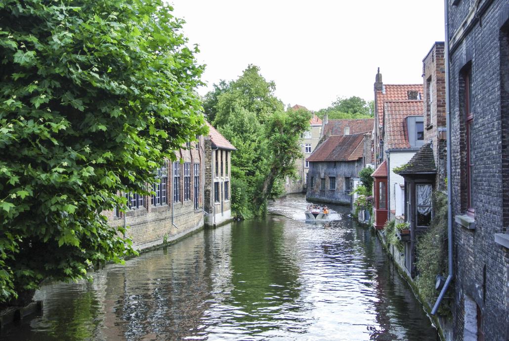 Die Kanäle in Brügges Innenstadt