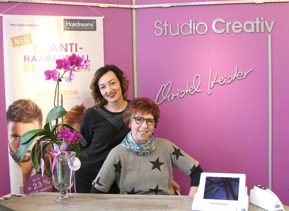 Karine Manukyan und Christel Heister (v. li.) leiten das Studio Creativ