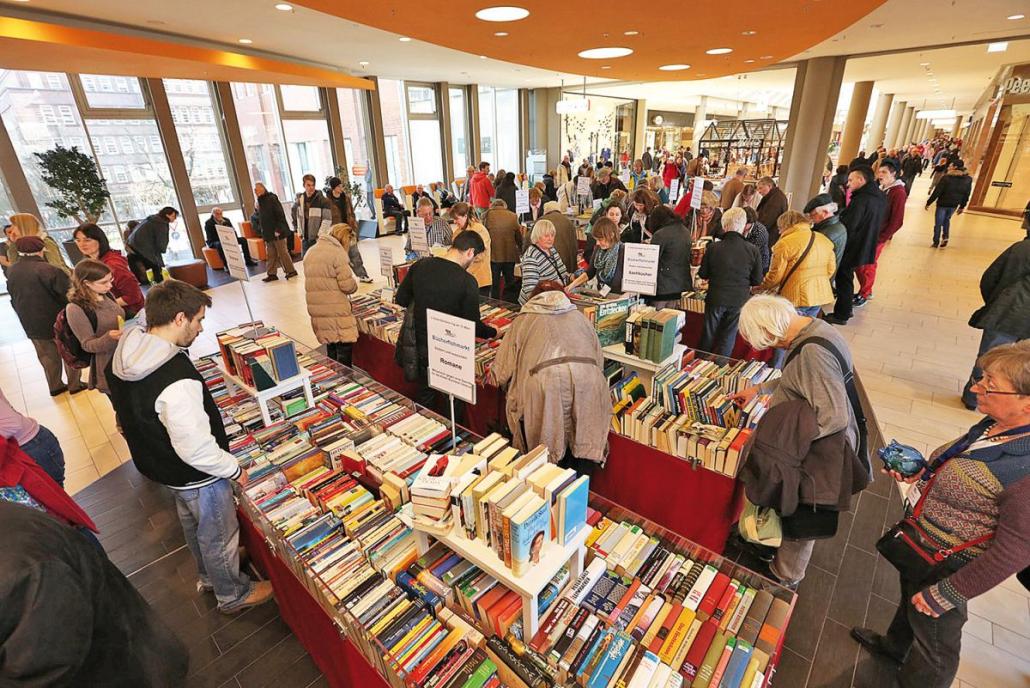 Wie hier bei der Leselust 2016 kann auf dem Bücherflohmarkt am 10. Juni stundenlang gestöbert werden
