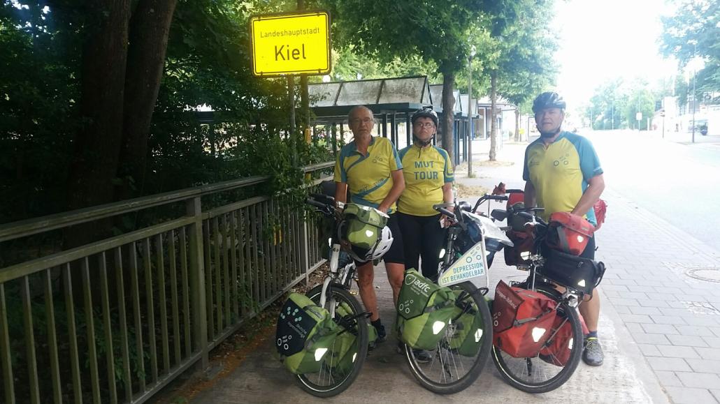 MUTig unterwegs: Am 30. Juni erreichte das Tandem-Team der zweiten Etappe bei strahlendem Sonnenschein unser schönes Kiel. Weiter geht es in den nächsten Tagen über Schwerin und Wismar bis nach Stralsund