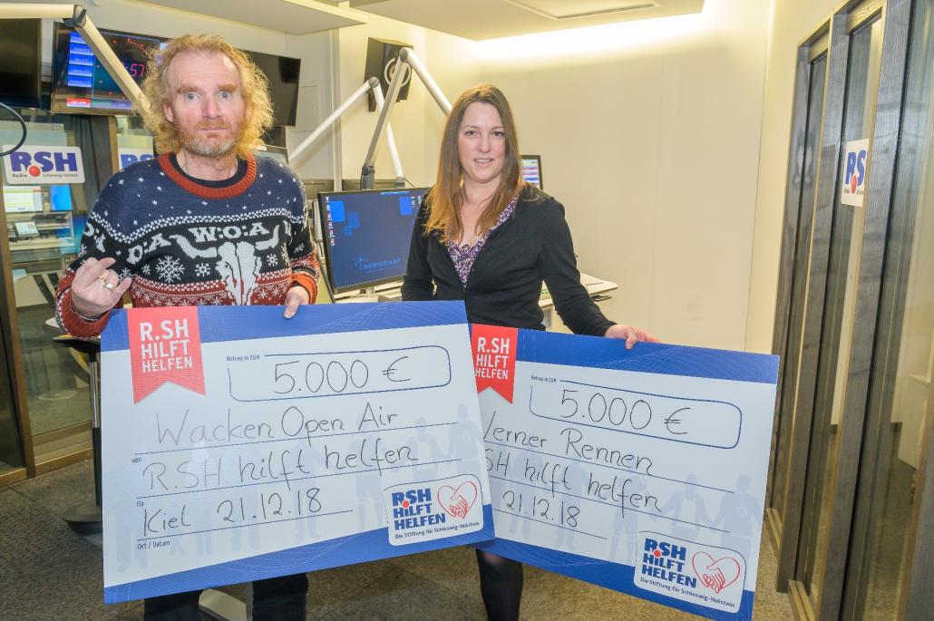 Holger Hübner (li.) Chef und Gründer des Wacken Open Airs mit Katrin Haltermann, Sprecherin von R.SH