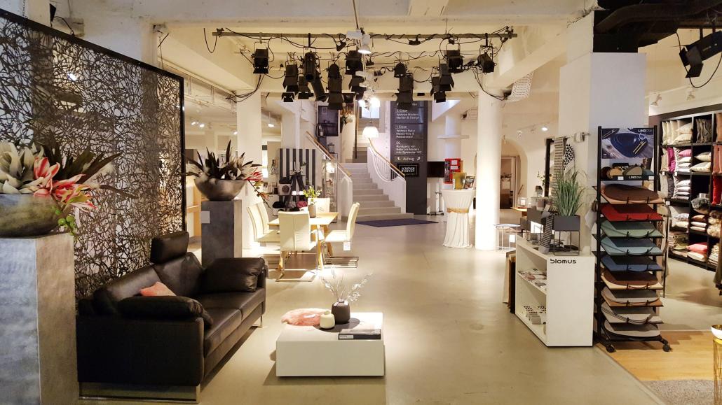 Die Boutique im Eingangsbereich
präsentiert wunderbare Wohn-Accessoires