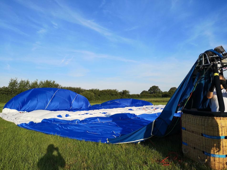 Der Apollo-Ballon nach der Landung