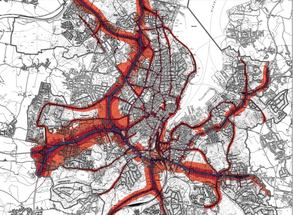 Im Ballungsraum Kiel will die Stadt für Lärmminderung sorgen.