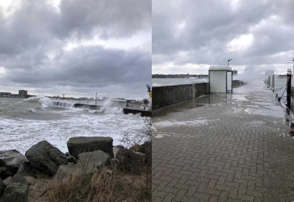 Winterliches Unwetter in Strande