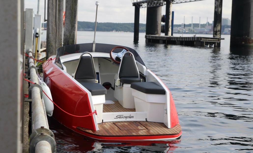 Das Design des „Seacyclers“ erinnert an ein kleines Motorboot.