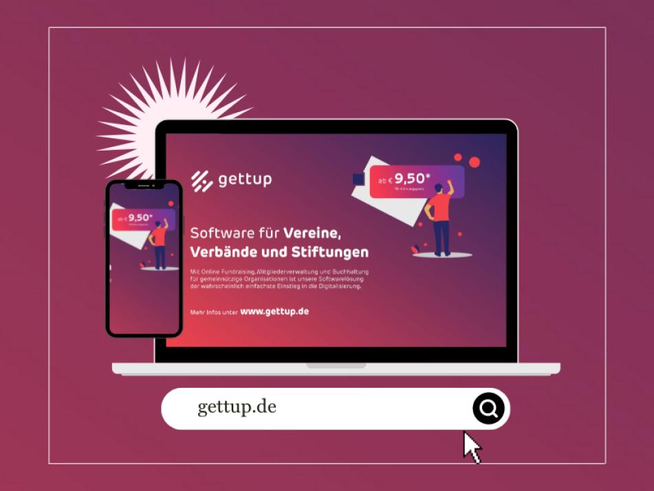 Die Gründer von gettup habe eine web-basierte Softwarelösung für Vereine, Stiftungen und gemeinnützige Organisationen geschaffen
