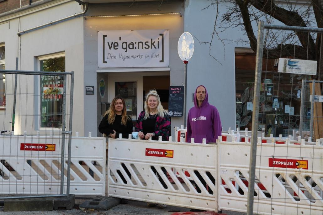 Wegen der Baustelle im Jungfernstieg kämpft der Veganmarkt mit ausbleibender Kundschaft.