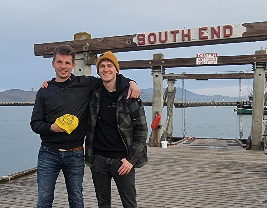 Lukas Zarling und Danilo Hübscher (v. l.) verbrachten eine spannende Zeit in San Francicso, USA.