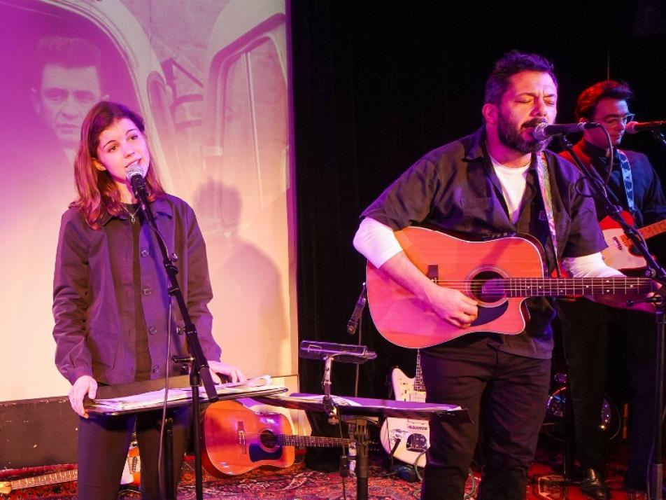 Die Johnny-Cash-Band des Abends (v.l.n.r.): Christian Kämfper, Sönke Timm, Eva Kewer, Marko Gebbert und Kalle Reuter.