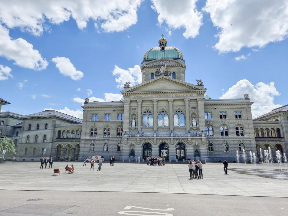 Während seiner Reise besuchte Heiko Buhr auch das Bundeshaus in Bern.