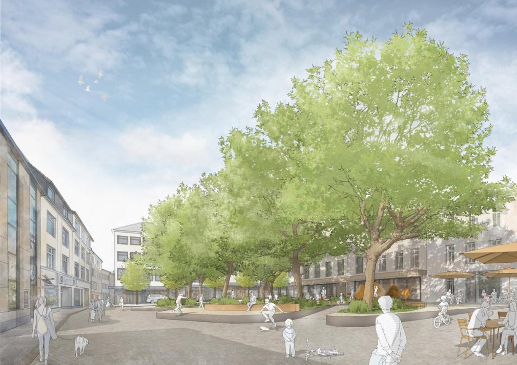 Die Bauarbeiten für den neuen Anna-Pogwisch-Platz beginnen voraussichtlich im Jahr 2026.