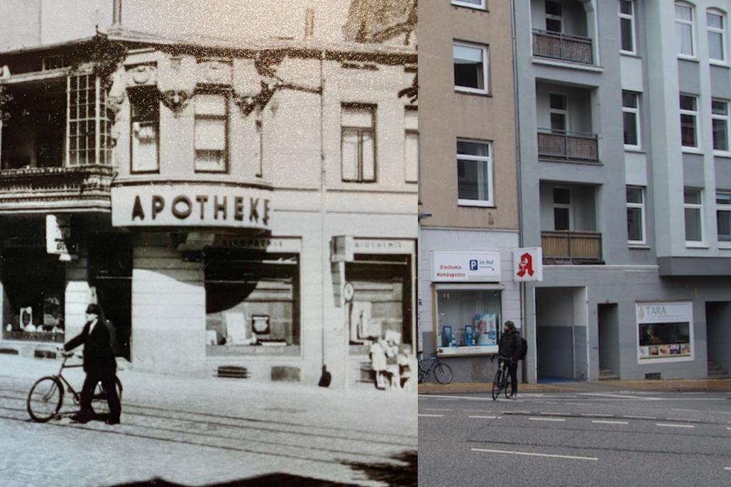 Die Apotheke gab es bereits zu einer Zeit, in der Pferde über den Knooper Weg galoppierten.