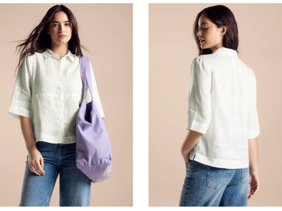 Luftig leicht und 100 Prozent Leinen: Diese lässige Sommerbluse von Street One gibt es in den Farben Off White, Black, Soft Grass Green und Smell of Lavender.