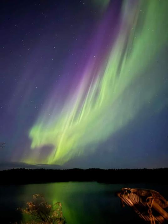 Himmelsschauspiel über Kiel: Polarlichter
