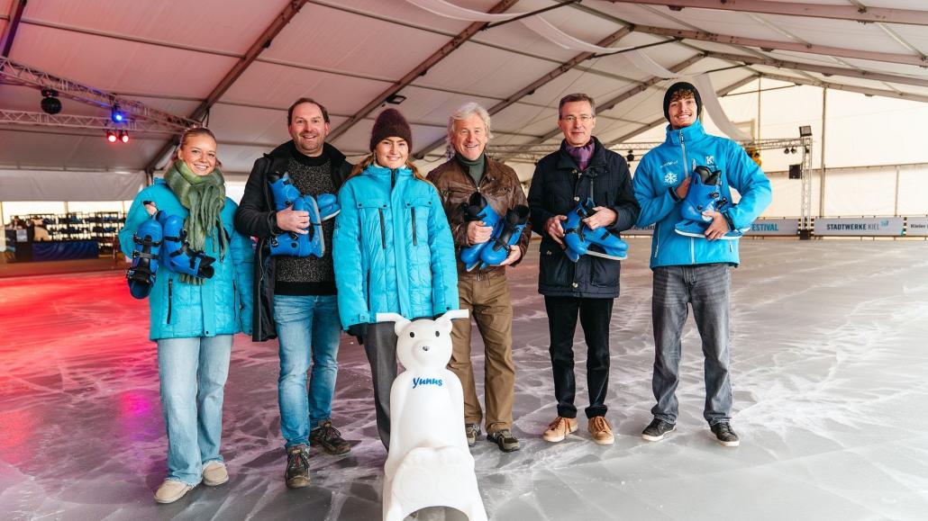 vl: Lilly Quentin, Johannes Hesse, Hellen Hunklinger, Uwe Wanger (alle Kiel-Marketing), Frank Meier (Stadtwerke Kiel), Fritjof Gotzian (interevent)